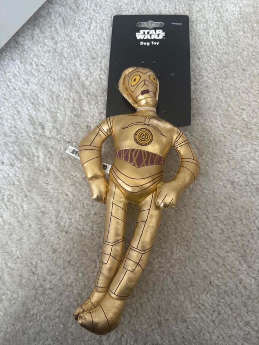 Disney Star Wars Squeak Dog Toy NWT C-3PO